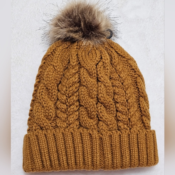 ??HOST PICK??Timberland | Autumn Woods Cable Beanie with Pom main image 4
